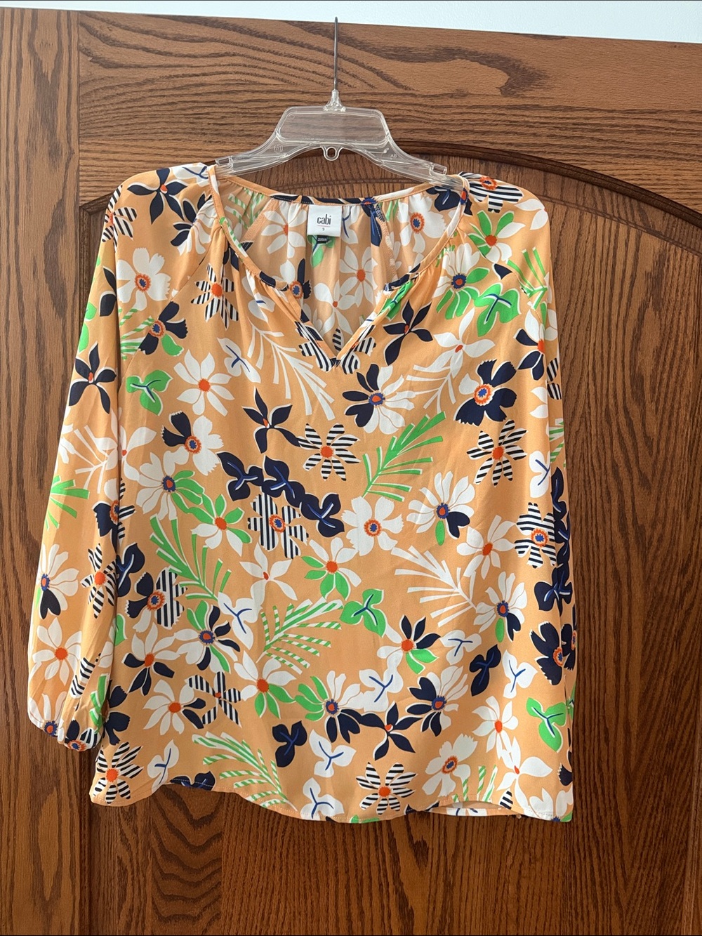 CAbi Island Floral Print Blouse Style 6296